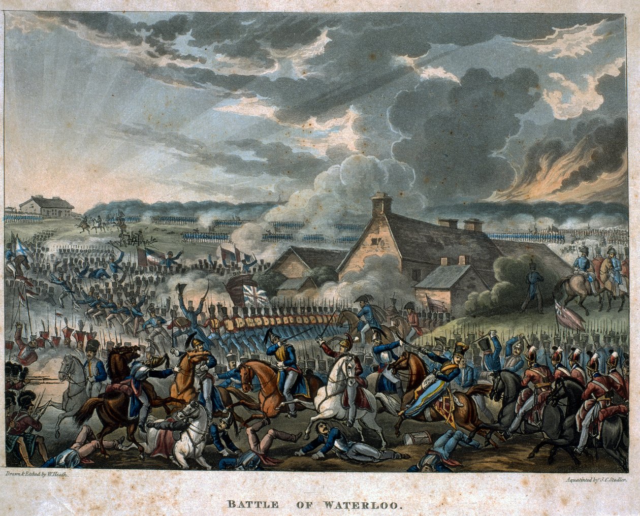 Battle of Waterloo by William Heath