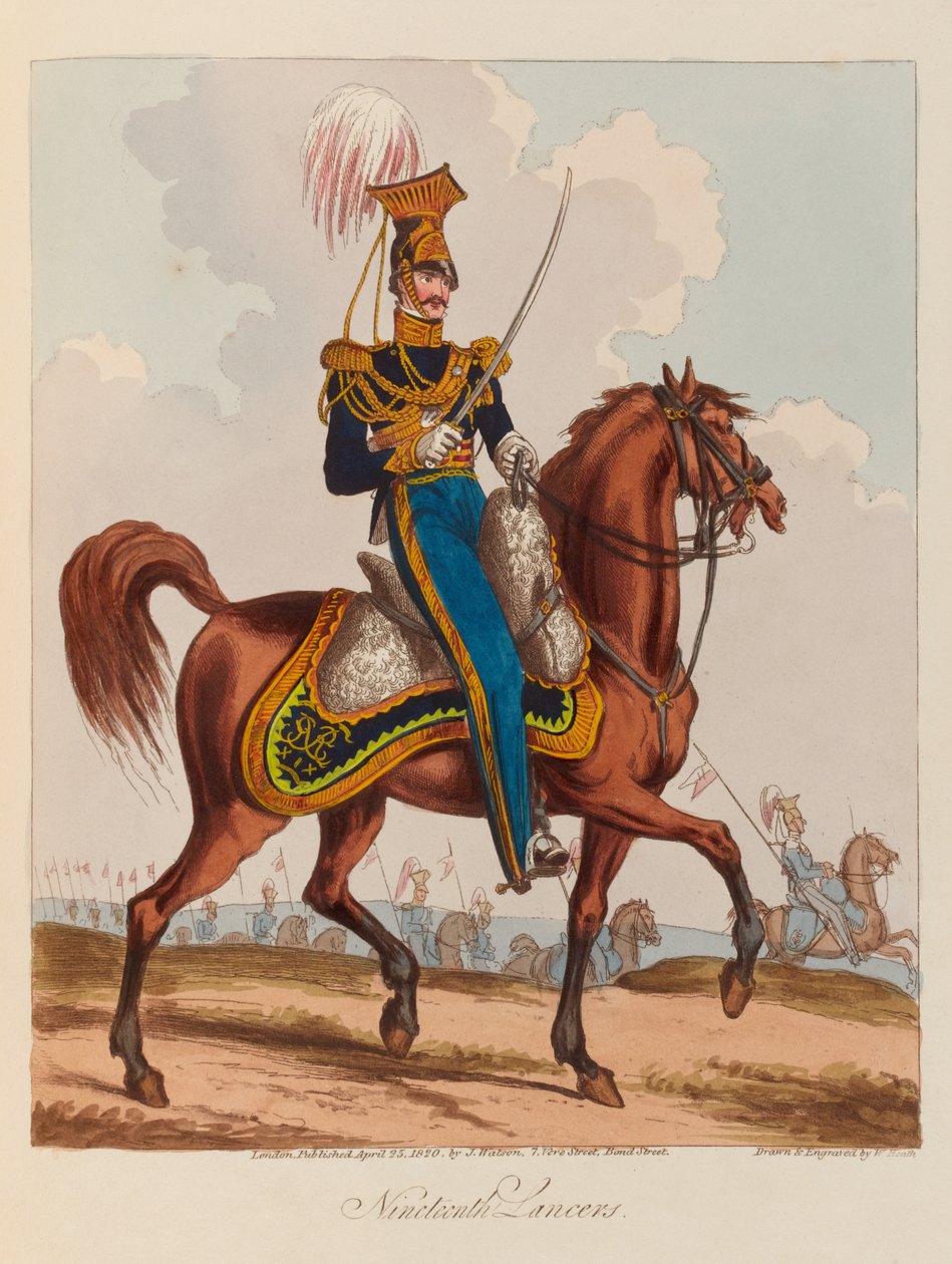 Nineteenth Lancers, 1820 by William Heath