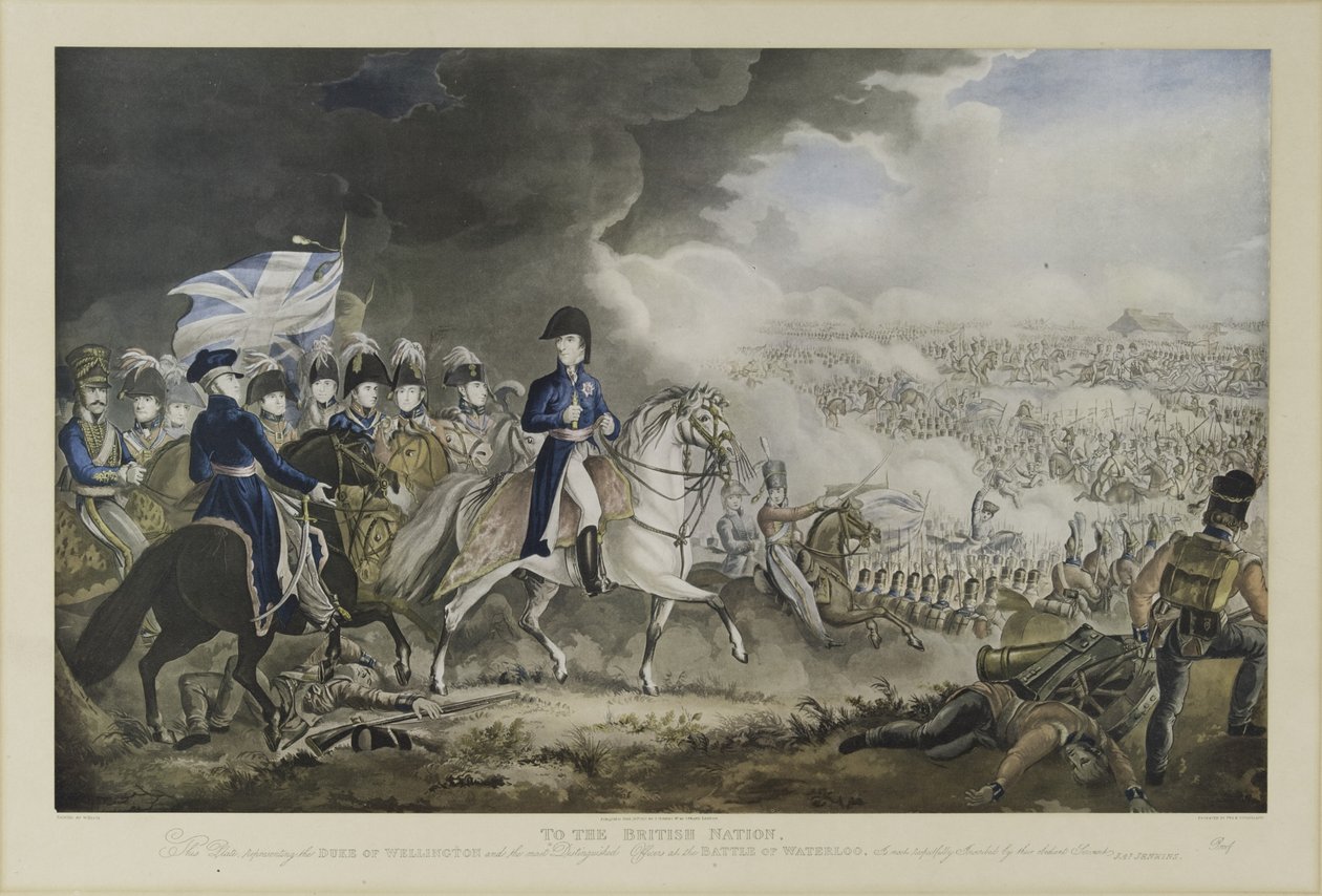 To The British Nation, The Duke of Wellington and the Most Distinguished Officers at the Battle of Waterloo by William Heath