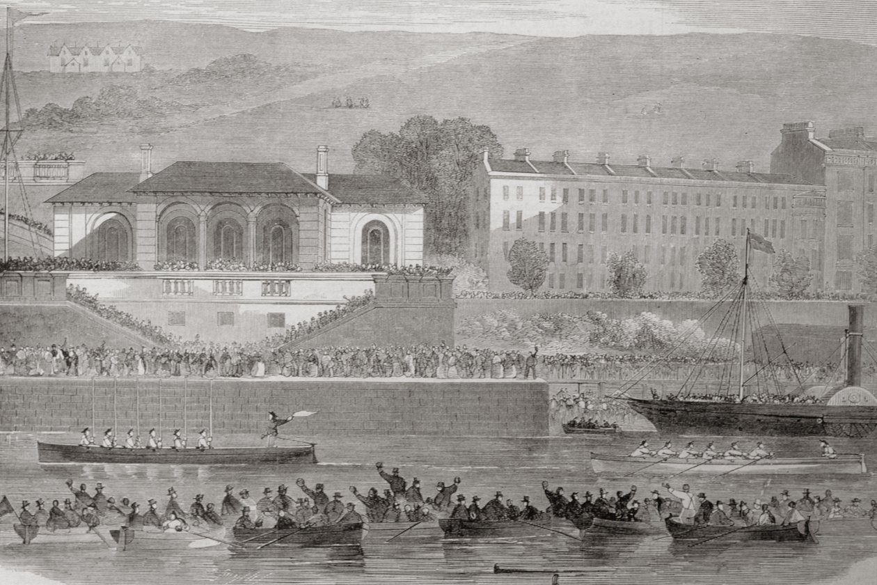 Naval Boat Race in Cork Harbour, County Cork, Ireland, from 