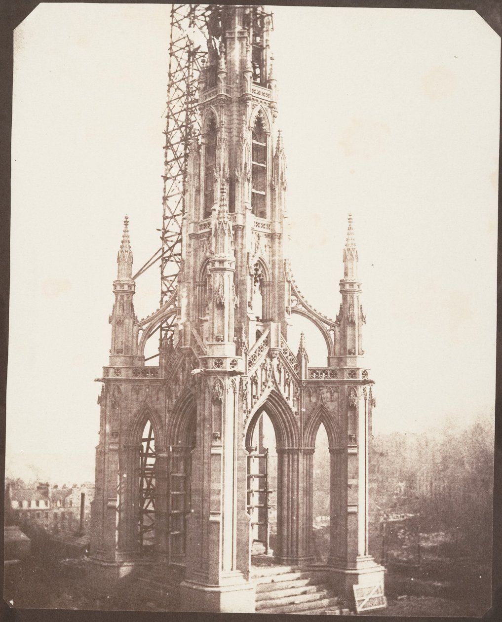 Scott Monument before Completion, Edinburgh by William Henry Fox Talbot