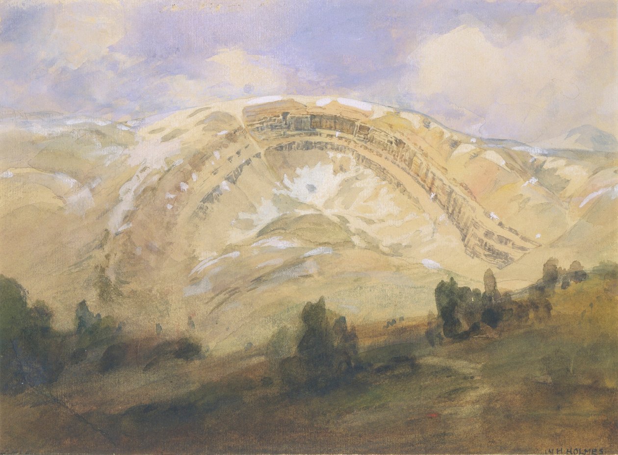 Folded Strata, a Great Geological Arch, Colorado by William Henry Holmes
