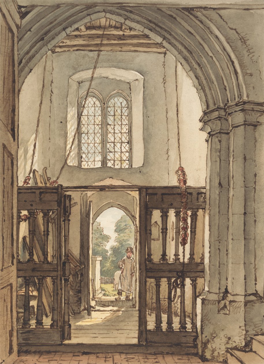 Interior of the Belfry, Bushey Church by William Henry Hunt