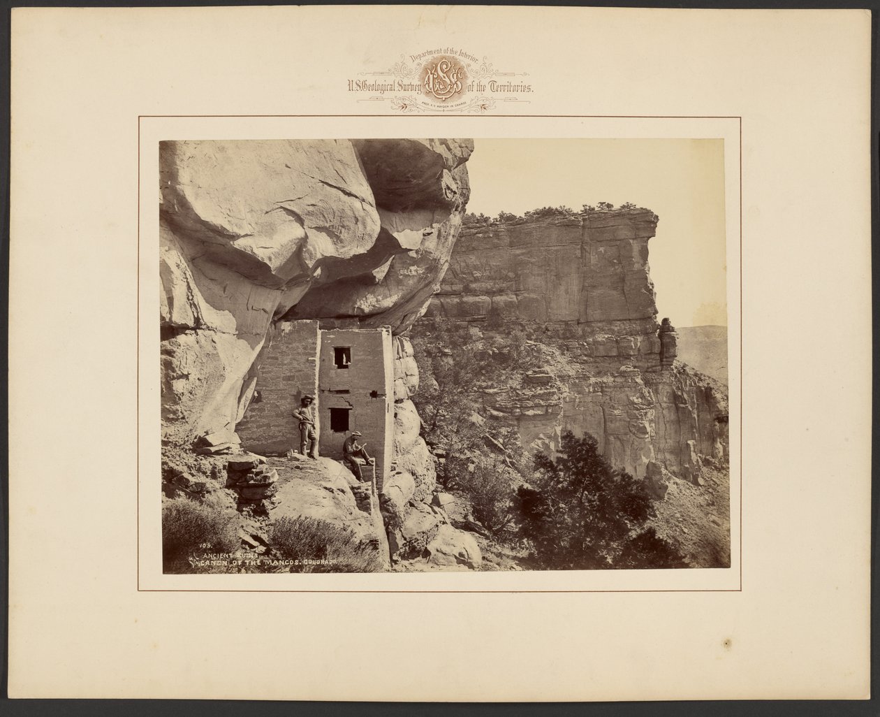 Ancient Ruins in the Canyon of the Mancos, Colorado by William Henry Jackson