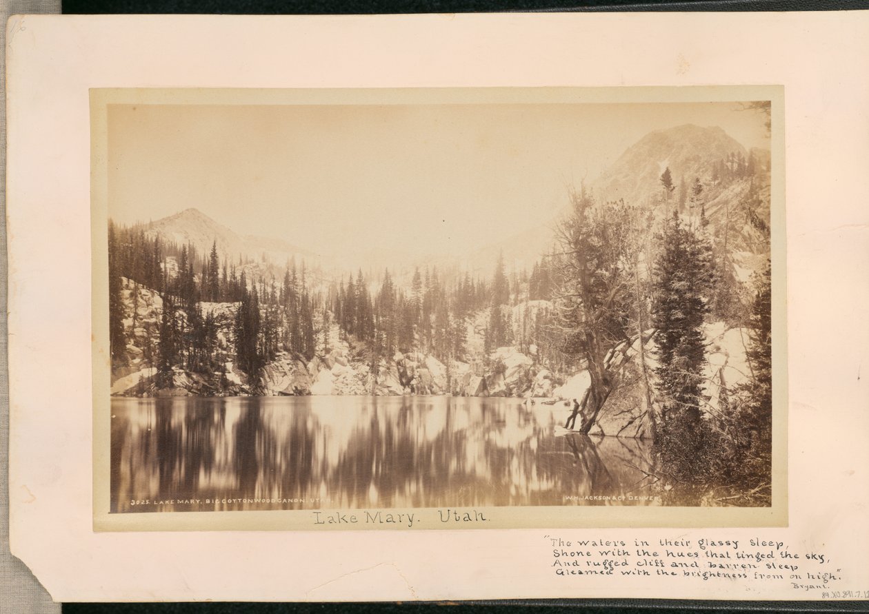 Lake Mary, Big Cottonwood Canyon, Utah by William Henry Jackson