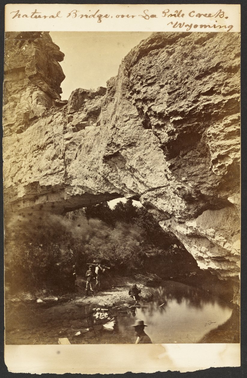 Natural Bridge, From Above, La Prele Canyon, Wyoming by William Henry Jackson