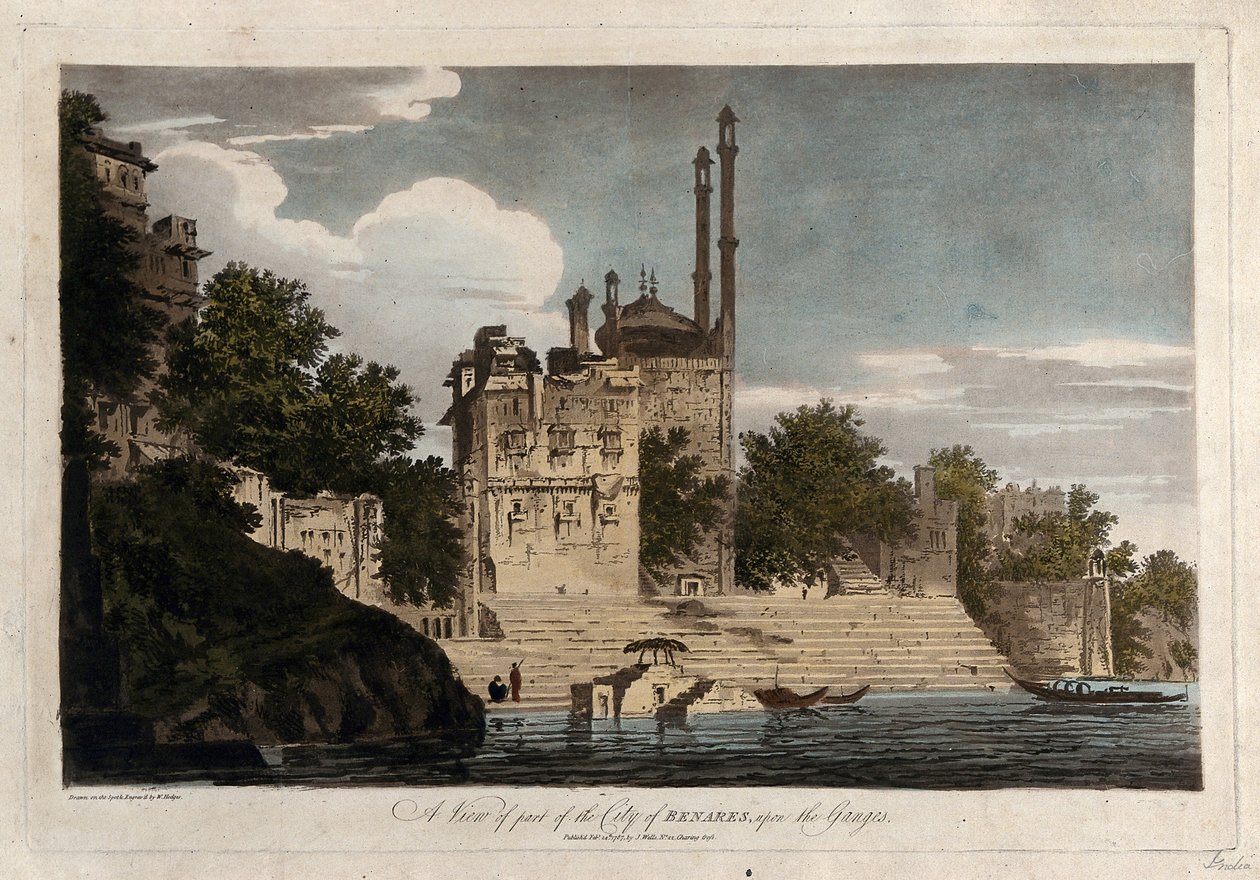 A View of Part of the City of Benares, upon the Ganges by William Hodges