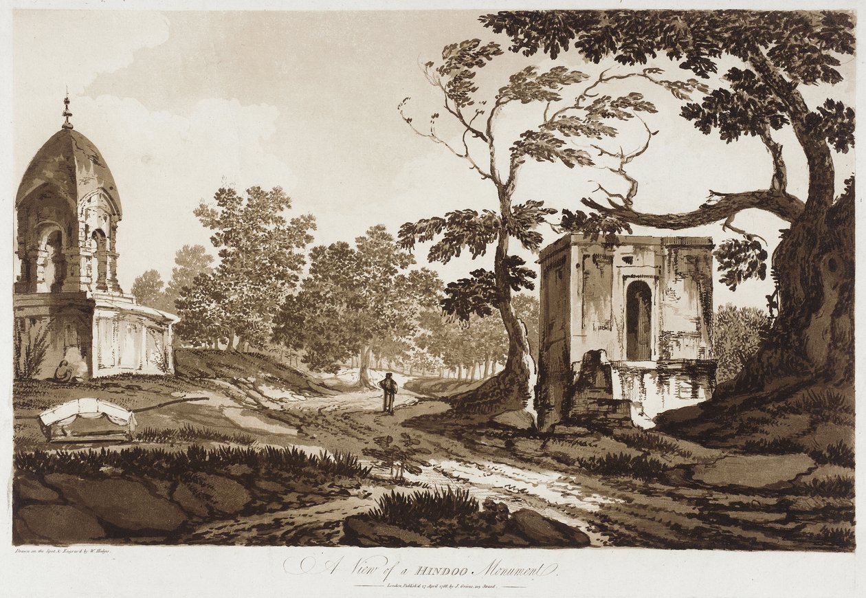 A View of a Hindu Monument [near Murshidabad, West Bengal] from Select Views in India by William Hodges