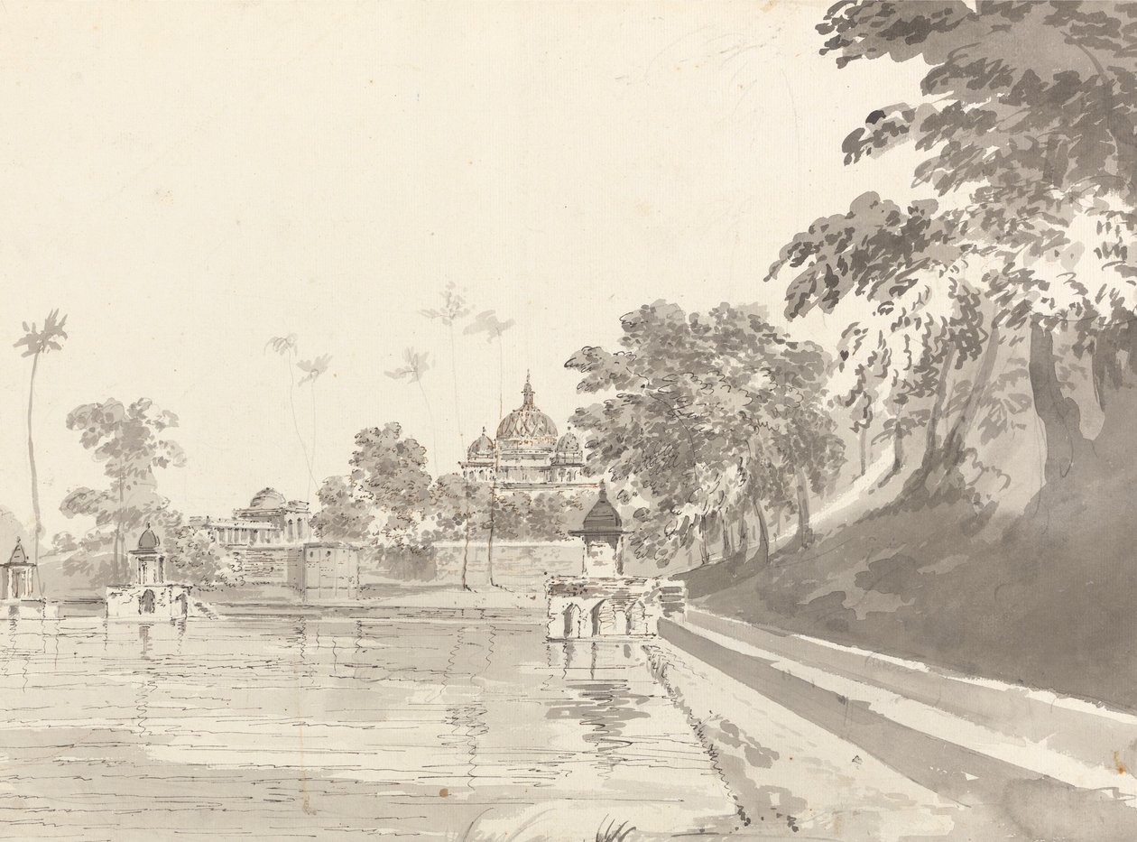 A View of a Mosque at Maner by William Hodges