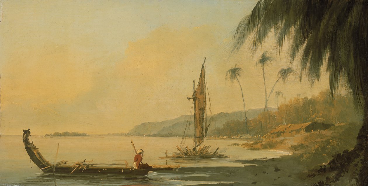View from Point Venus, Island of Otaheite (Tahiti) by William Hodges