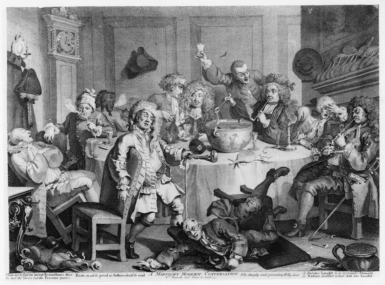 A Midnight Modern Conversation by William Hogarth