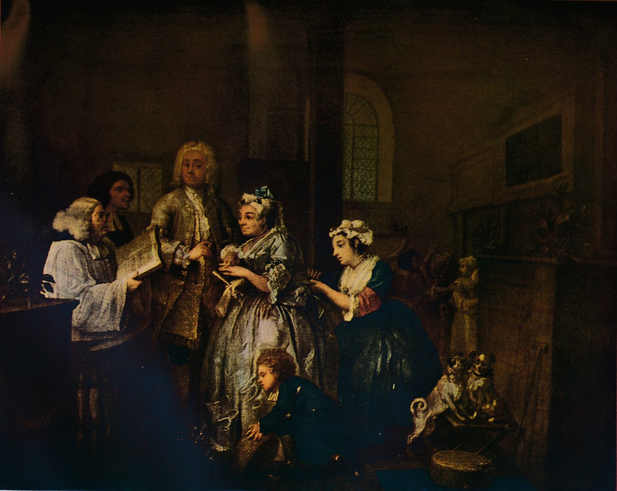 A Rake's Progress - 5: He Marries by William Hogarth