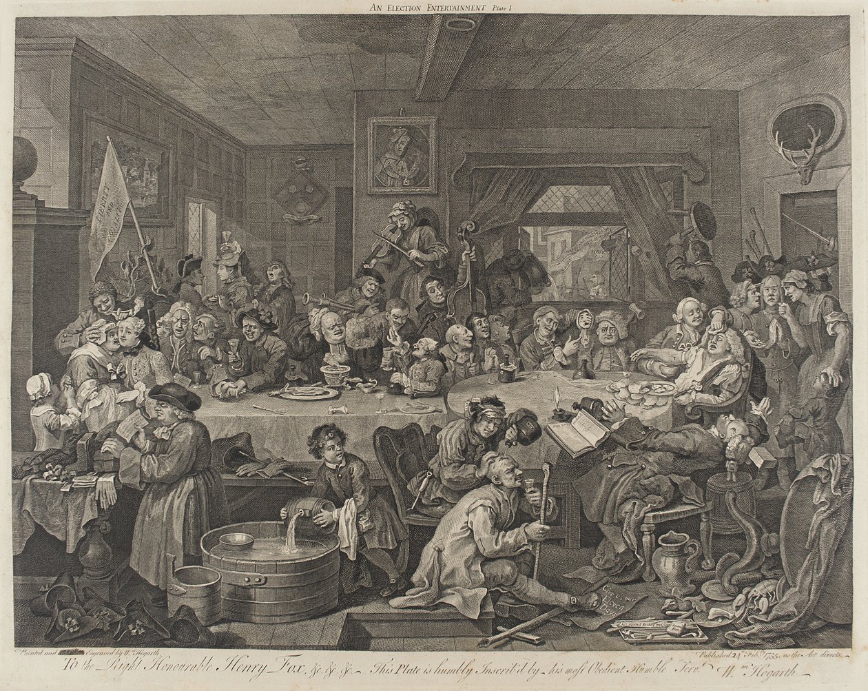 An Election Entertainment by William Hogarth
