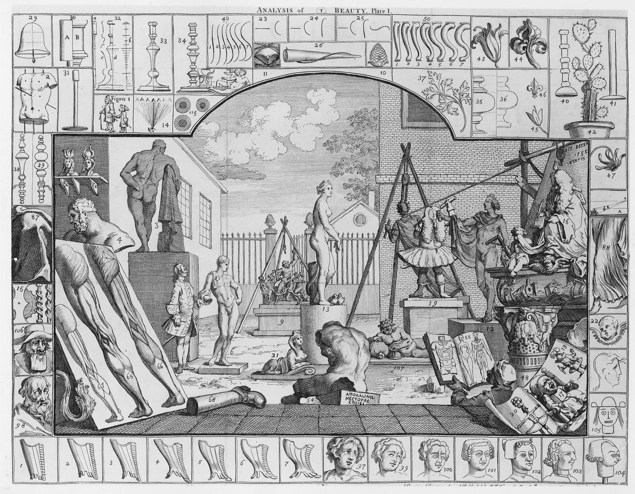 Analysis of Beauty, Plate 1, 1753 by William Hogarth