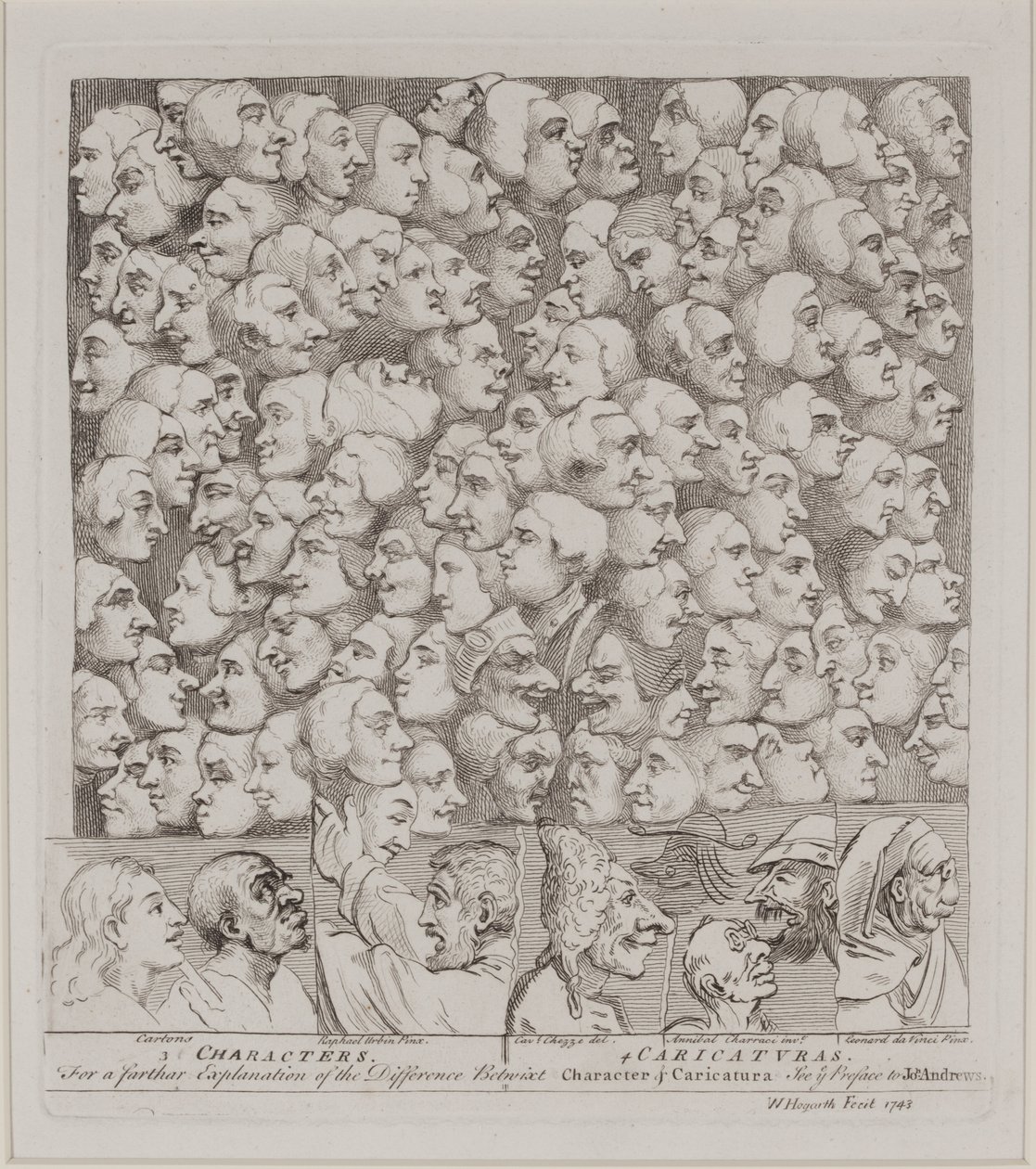 Characters and Caricatures by William Hogarth