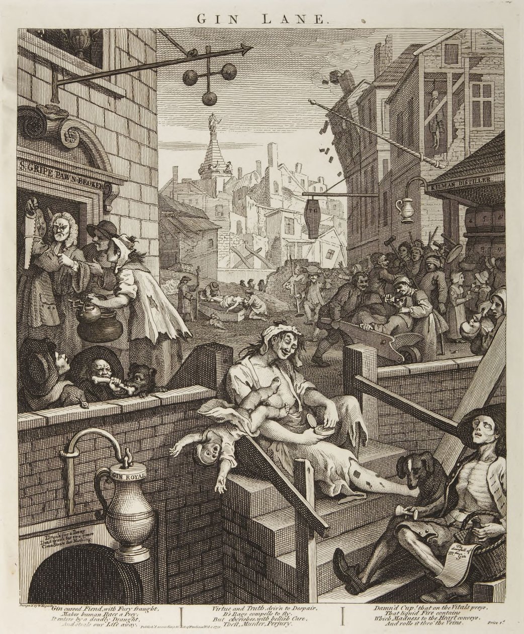 Gin Lane by William Hogarth