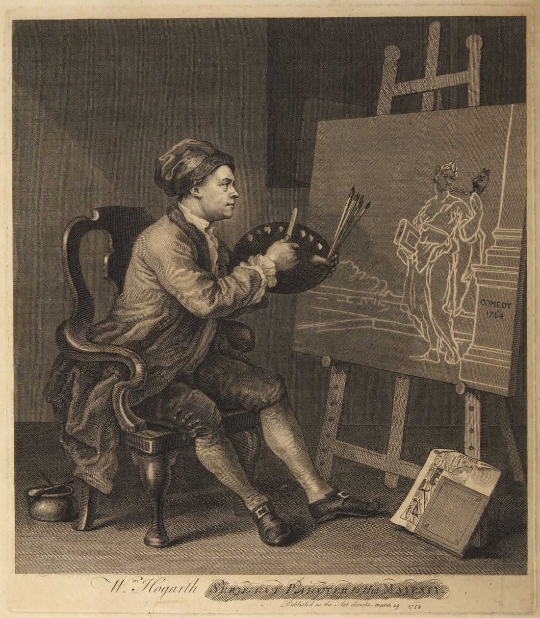 Hogarth Painting the Comic Muse by William Hogarth