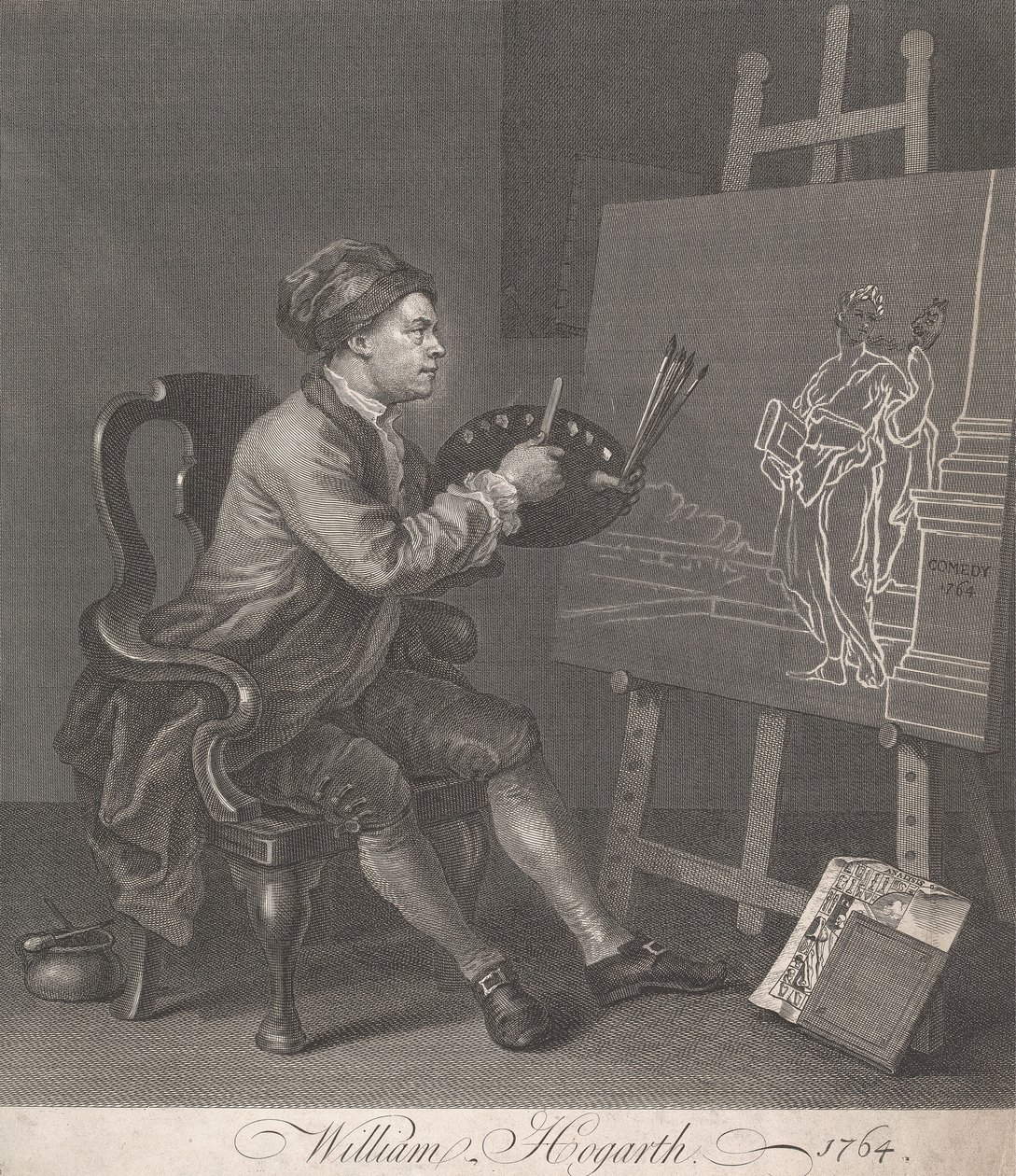 Hogarth Painting the Comic Muse by William Hogarth