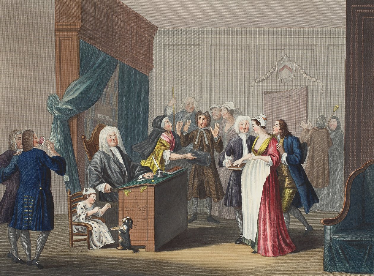 Justice triumphs, illustration from 'Hogarth Restored: The Whole Works ...
