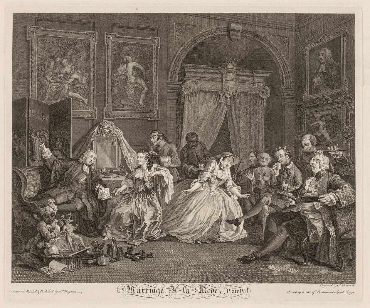Marriage à la Mode: The Toilet Scene by William Hogarth