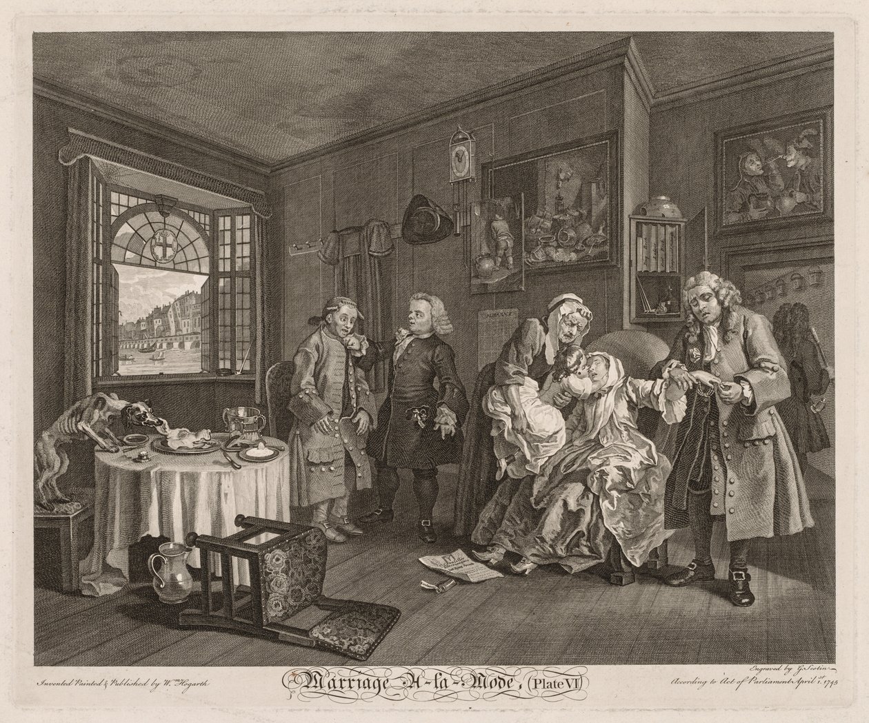 Marriage à la Mode: The Death of the Countess, 1745 by William Hogarth