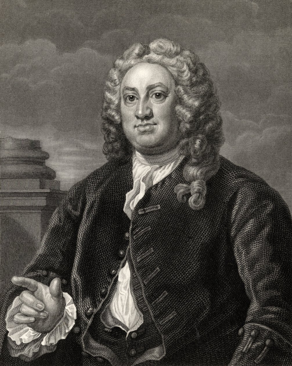 Martin Folkes, engraved by R. Hart, from 'The Works of Hogarth ...