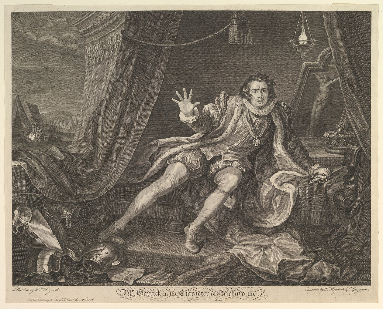 Mr. Garrick in the Character of Richard III by William Hogarth