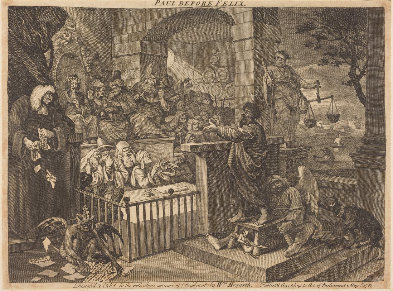 Paul before Felix Burlesqued by William Hogarth