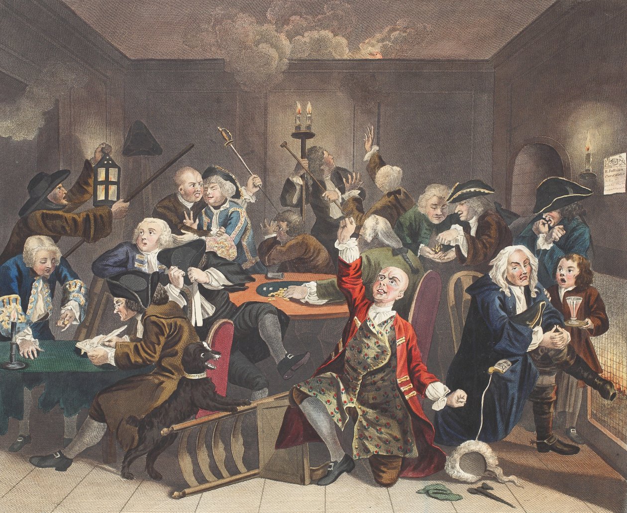 Scene in a Gaming House, Plate VI from 