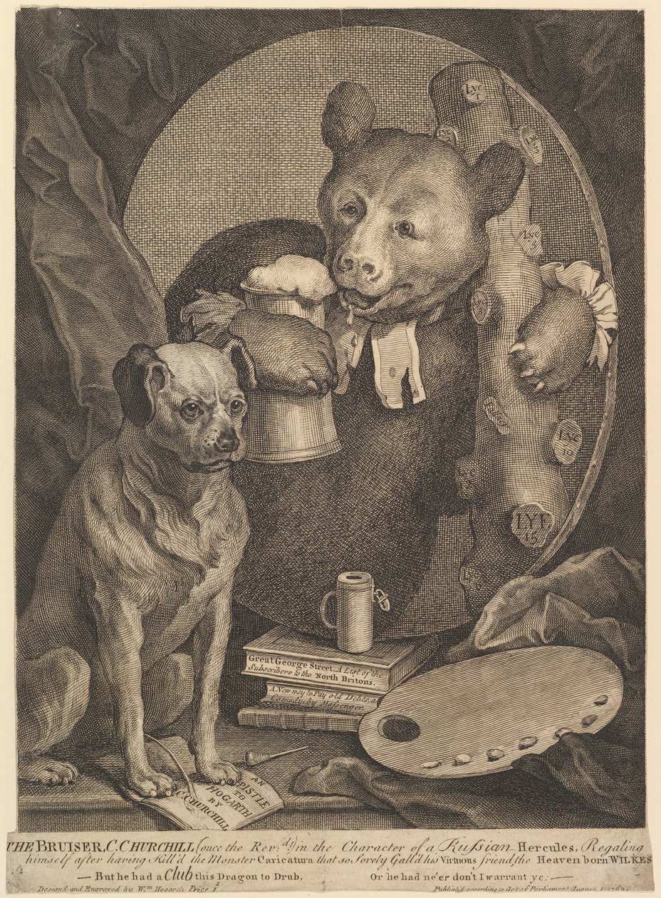 The Bruiser (Caricature of Charles Churchill) by William Hogarth