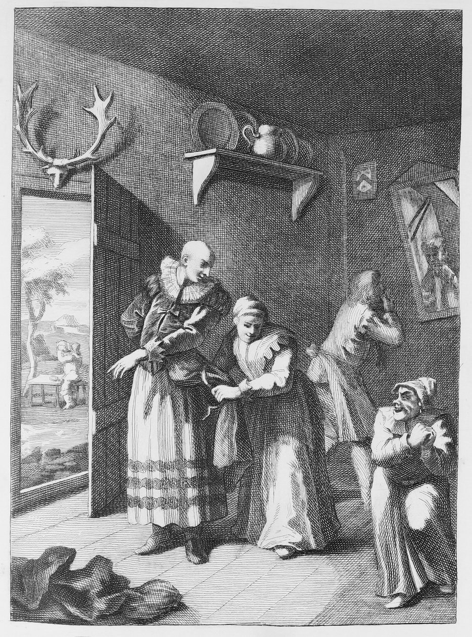 The Curate and Barber Disguising Themselves to Convey Don Quixote Home by William Hogarth