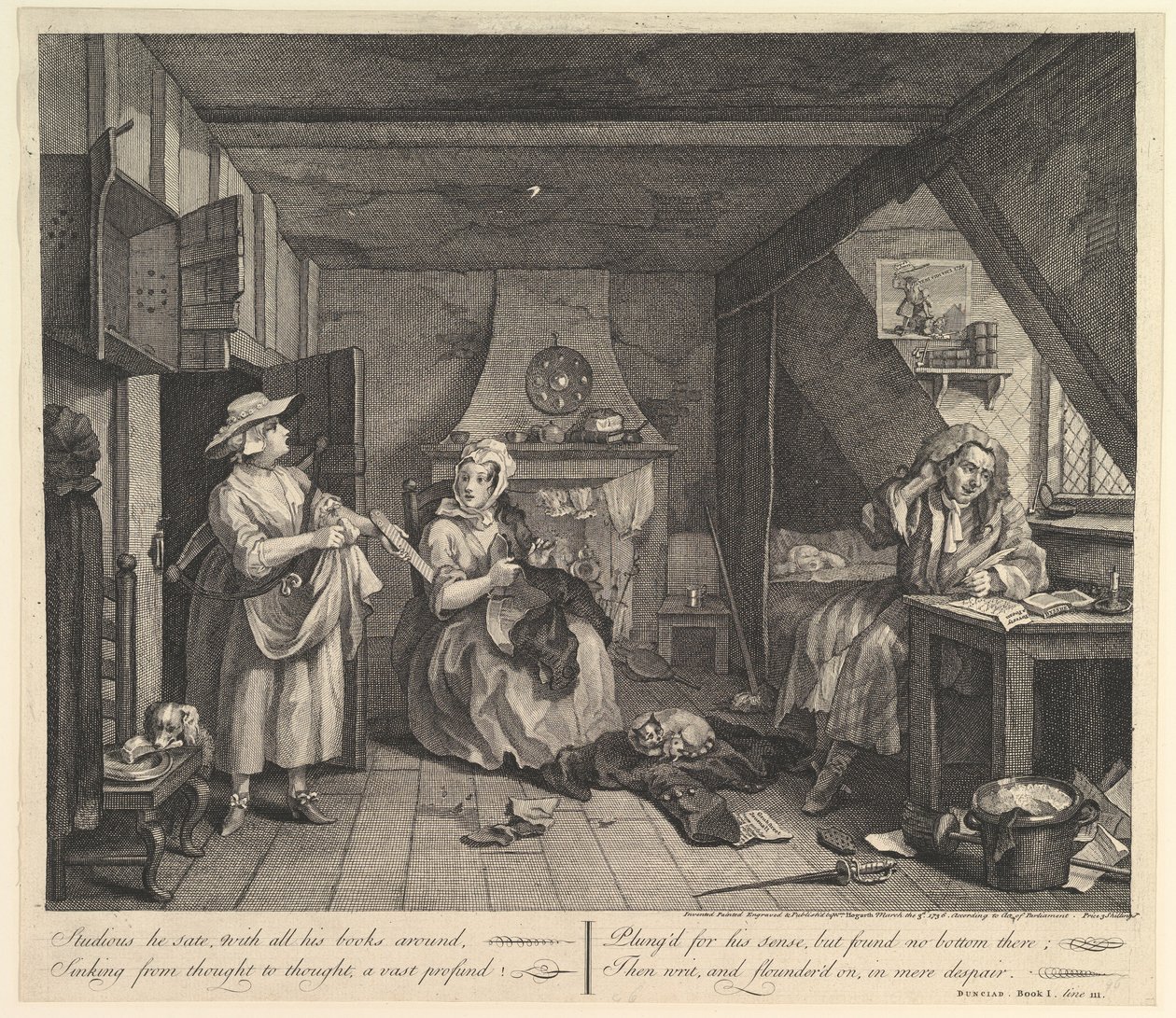 The Distressed Poet by William Hogarth