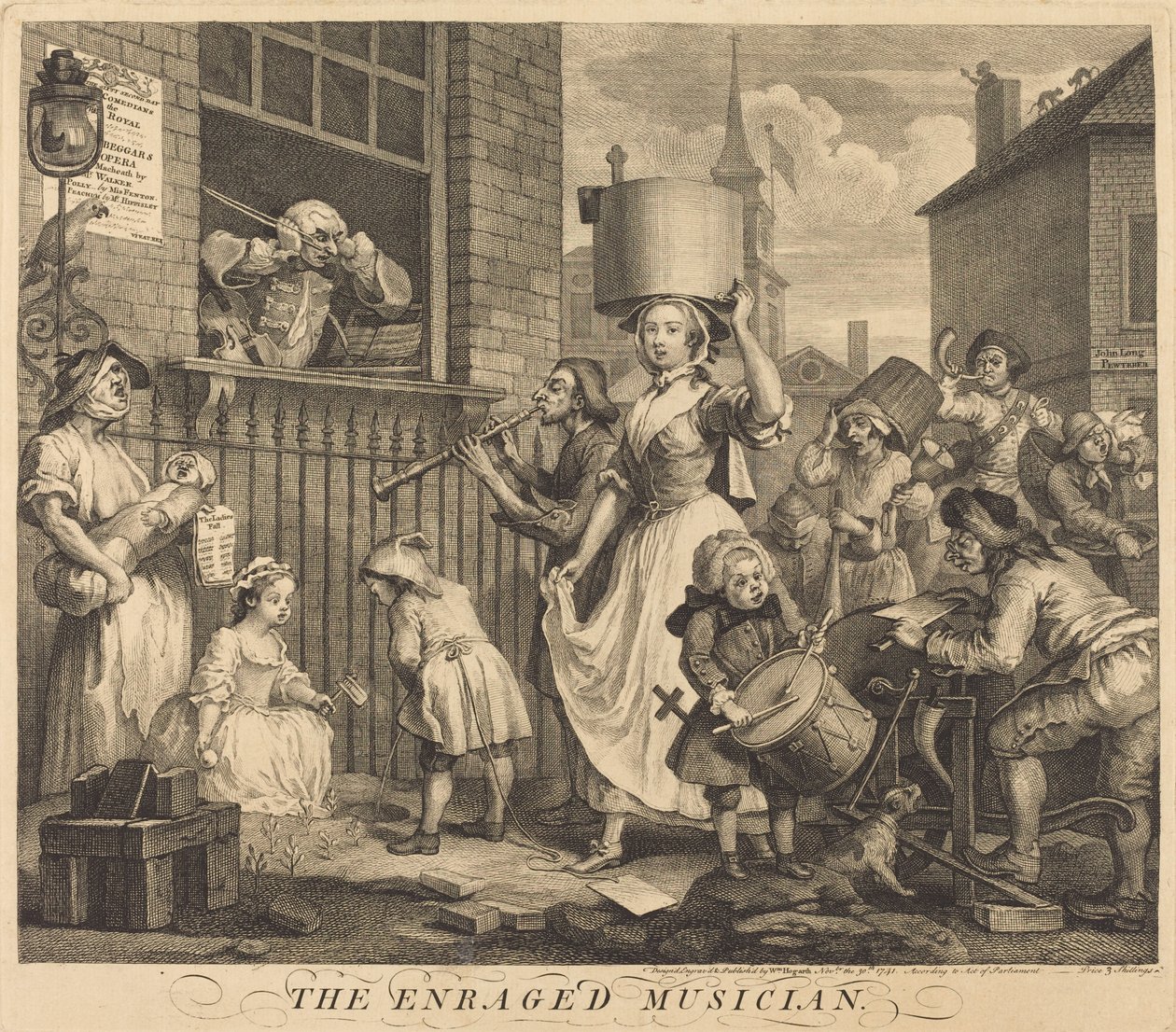 The Enraged Musician by William Hogarth