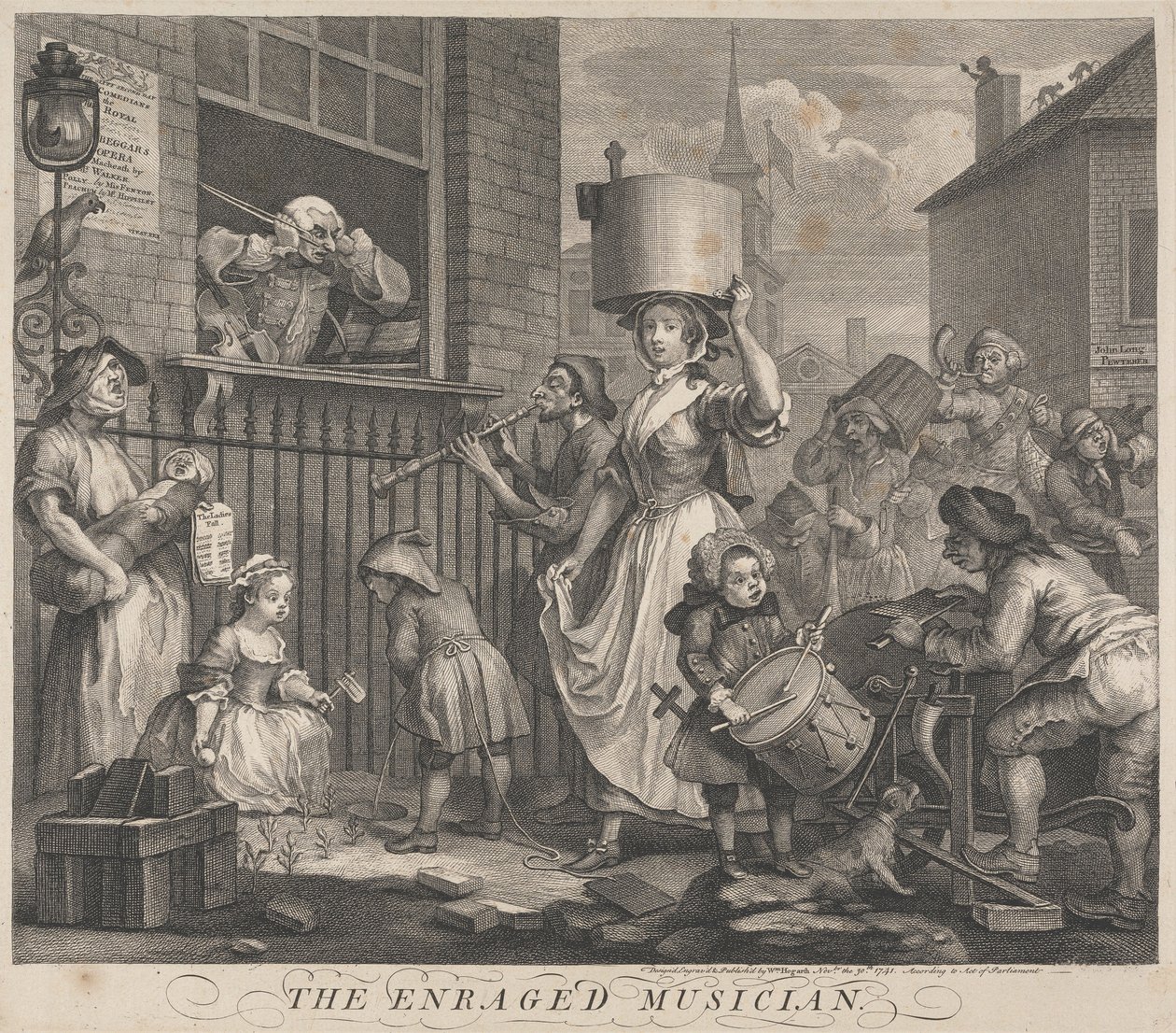 The Enraged Musician by William Hogarth