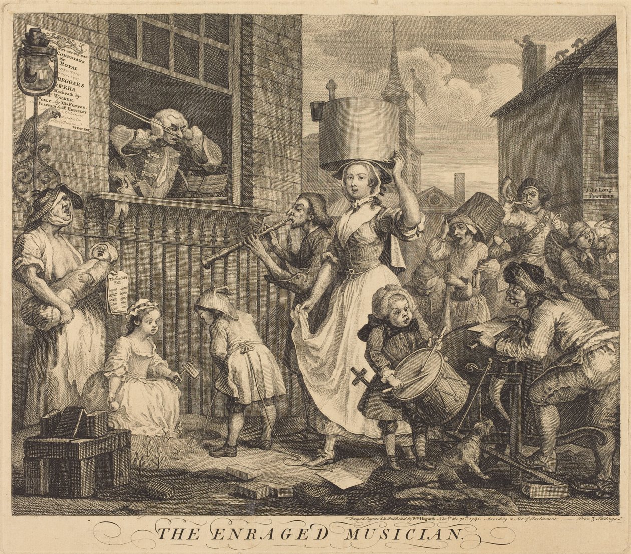 The Enraged Musician by William Hogarth