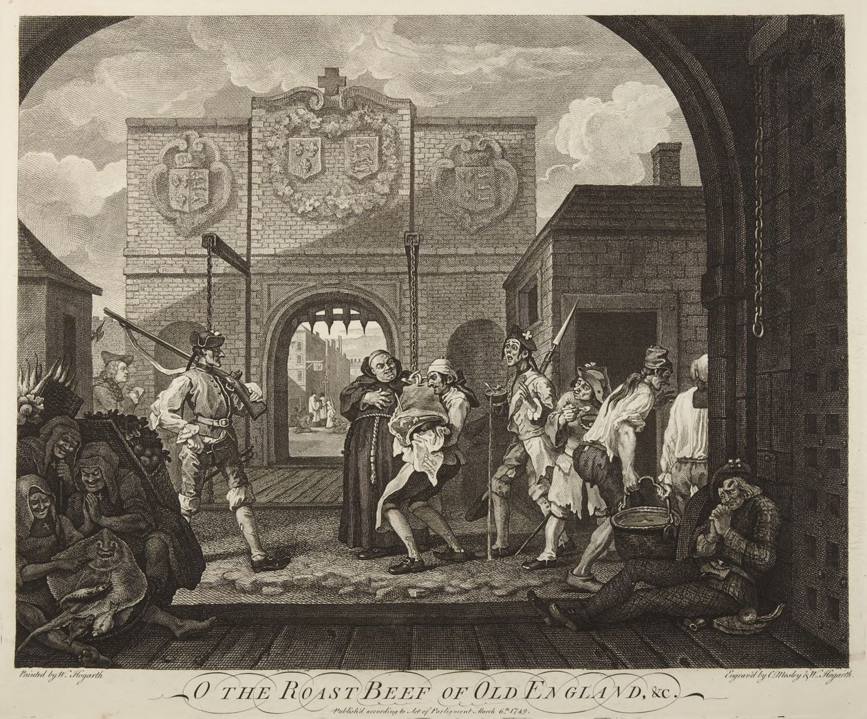 The Gate of Calais or The Roast Beef of Old England by William Hogarth