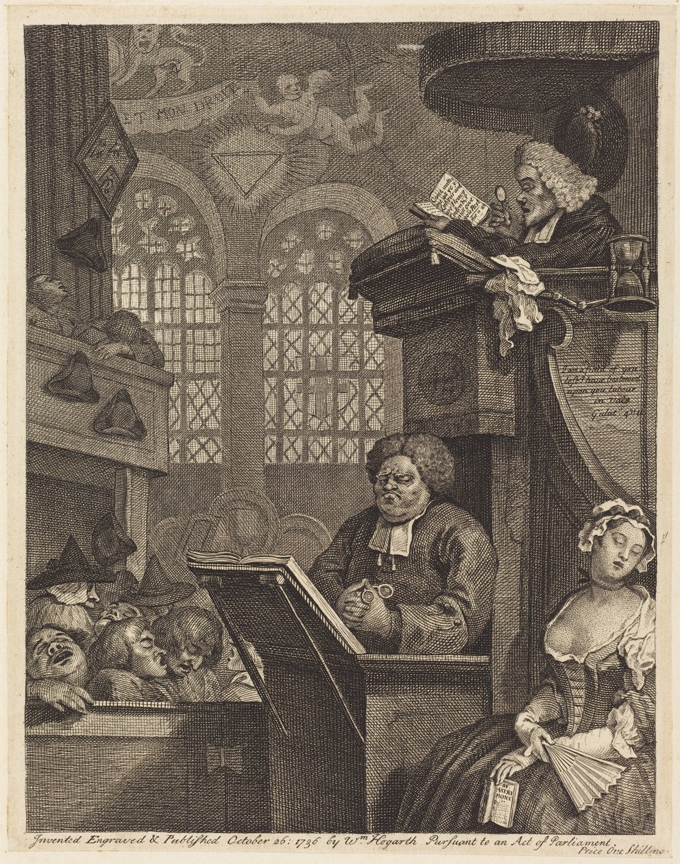 The Sleeping Congregation by William Hogarth