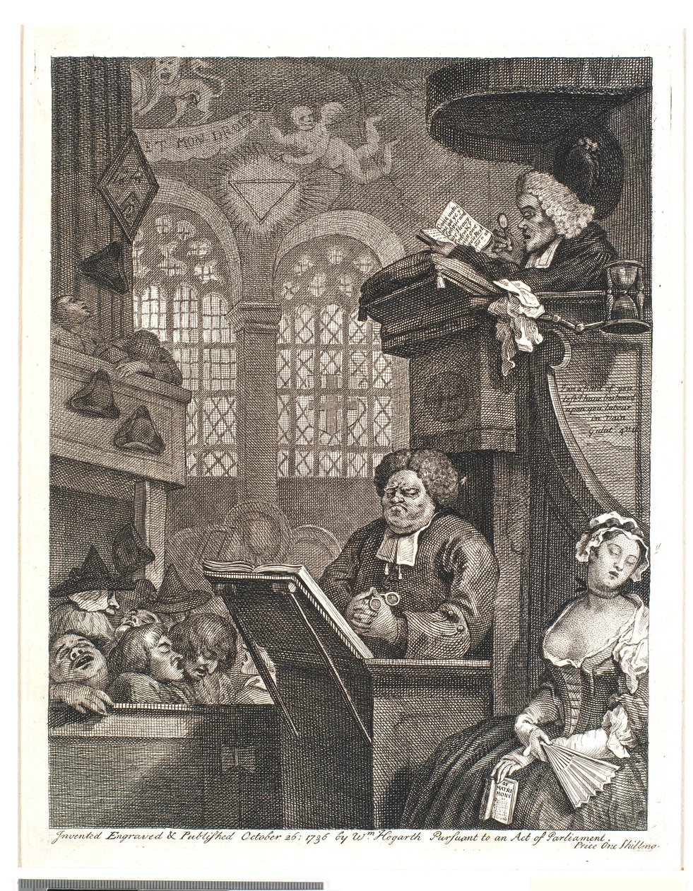 The Sleeping Congregation by William Hogarth