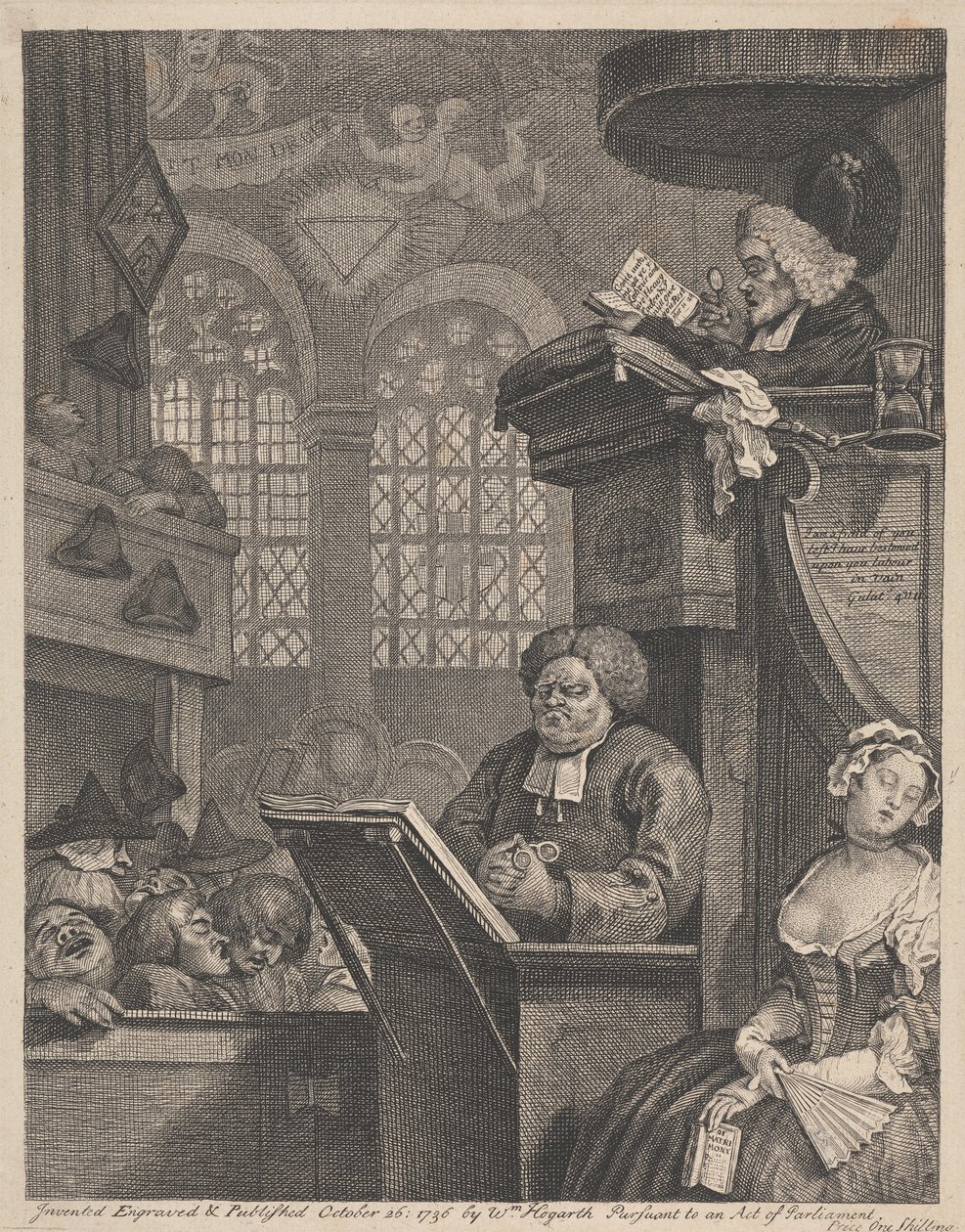 The Sleeping Congregation by William Hogarth