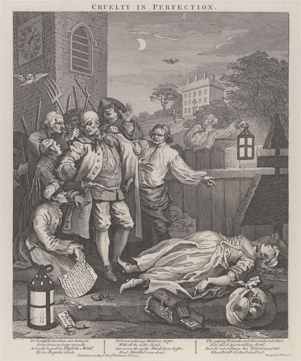 The Third Stage of Cruelty: Cruelty in Perfection by William Hogarth