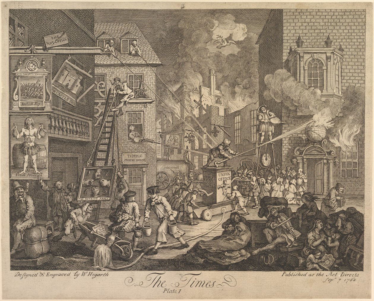 The Times, Plate 1 by William Hogarth