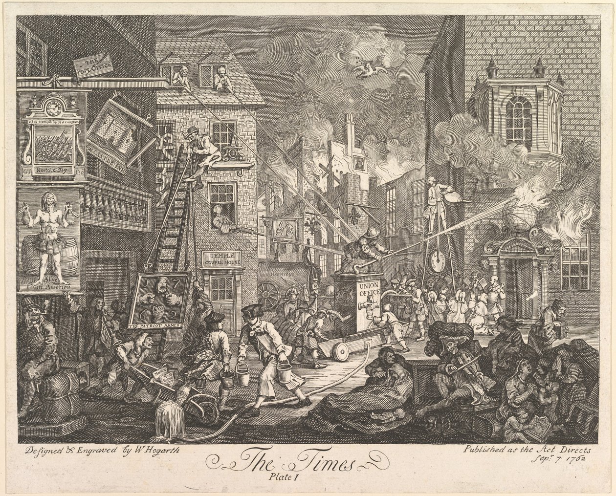 The Times, Plate 1 by William Hogarth