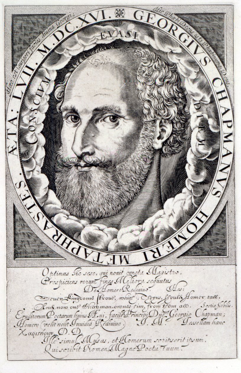 Portrait of George Chapman, c.1609-10 by William Hole