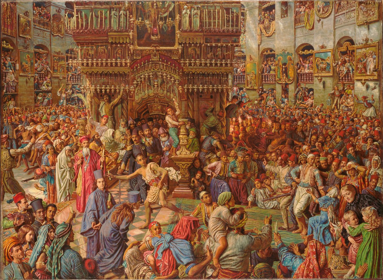 The Miracle of the Sacred Fire, Church of the Holy Sepulchre by William Holman Hunt