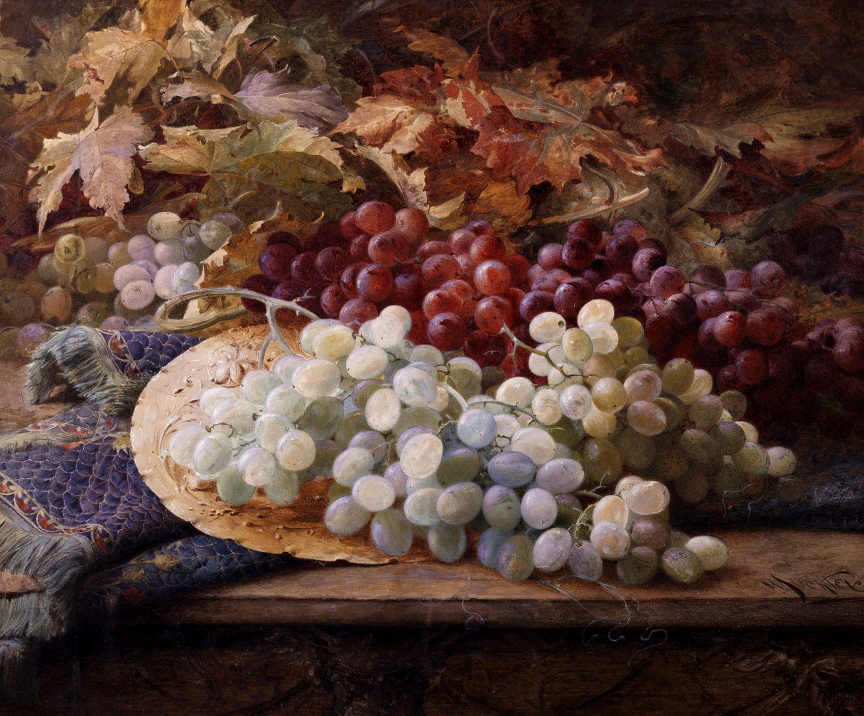 Red and White Grapes by William Jabez Muckley