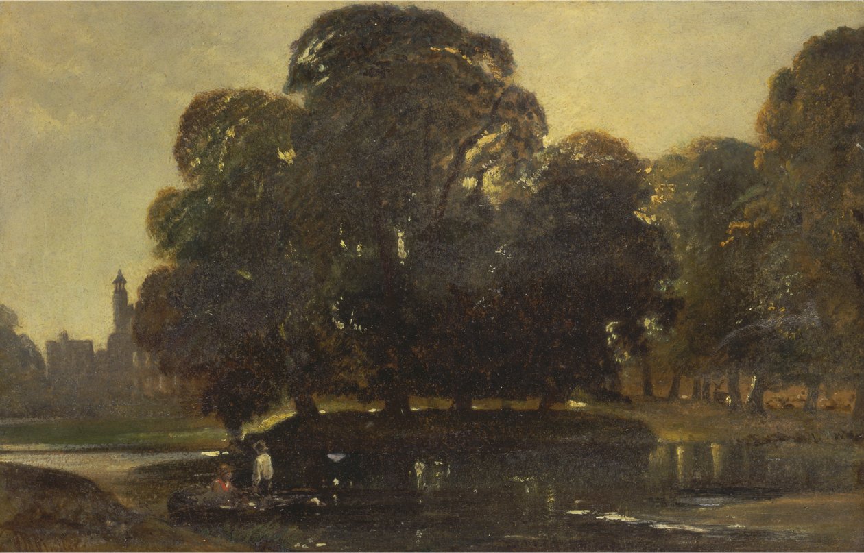 A View of Eton and the Fellows Eyot by William James Muller