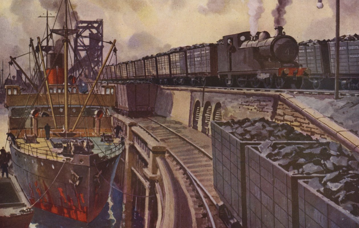 A Coal Train Hauled by a 4-4-2 Tank Engine by William John Patton McDowell