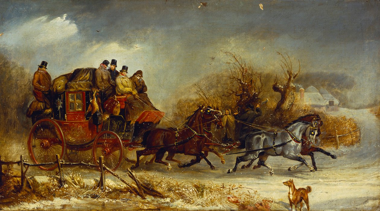 Coaching Scene - Through the Four Seasons: Winter by William Joseph Shayer
