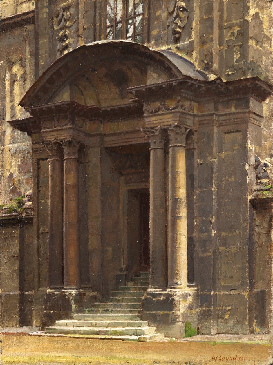 The Porch of the Old Ashmolean, Oxford by William Logsdail