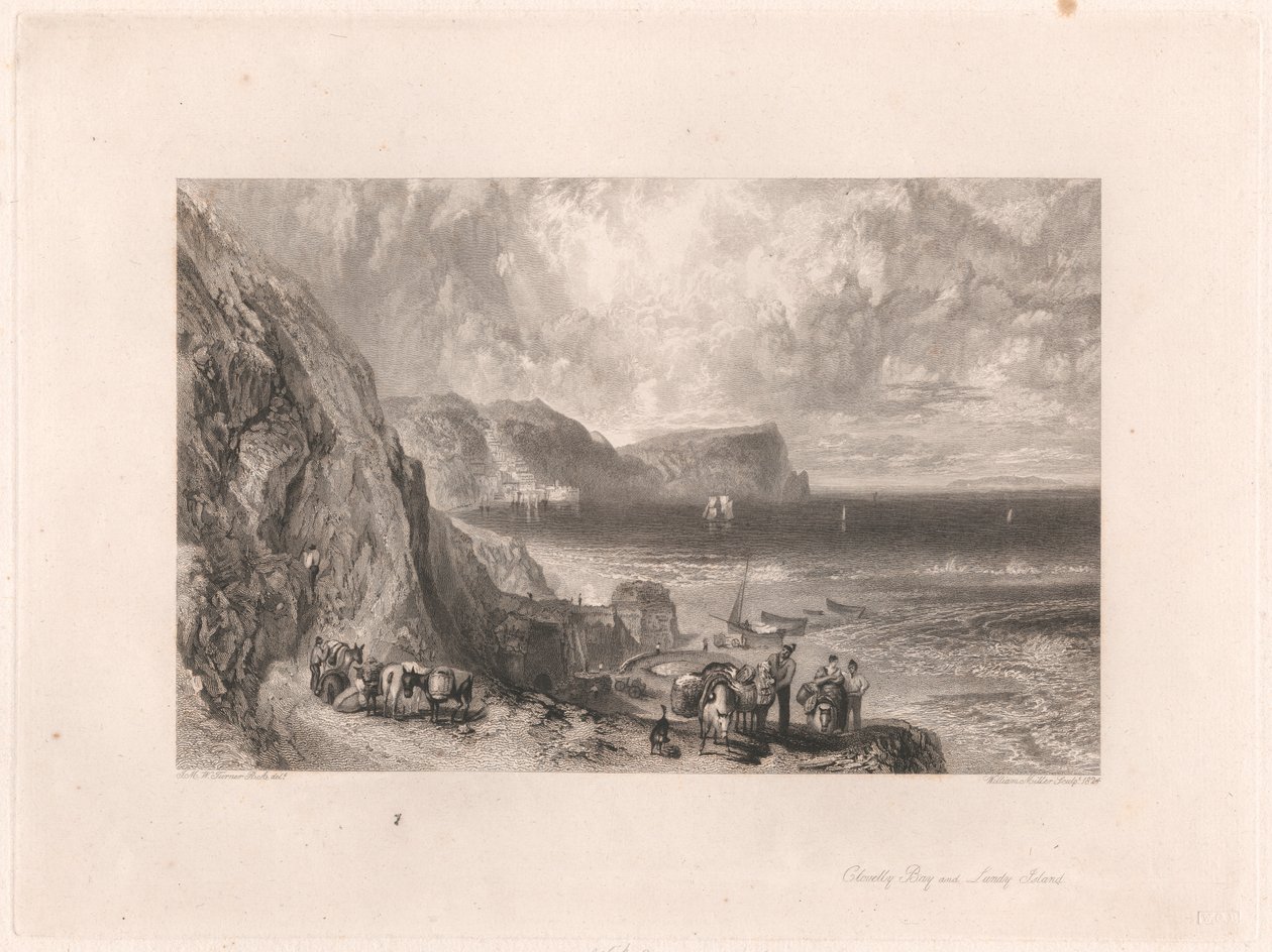 Clovelly Bay and Lundy Island by William Miller